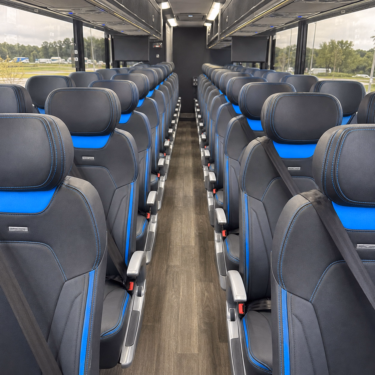 richardson charter bus services interior